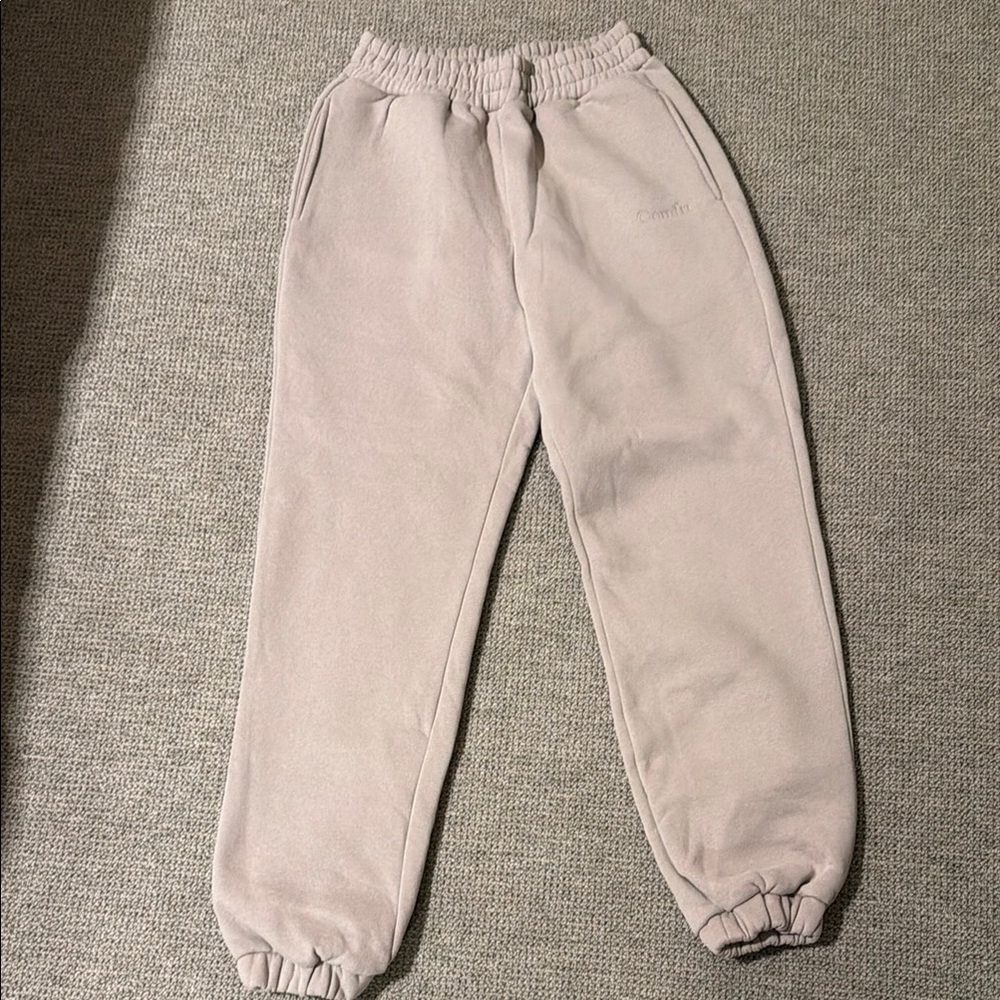COMFRT small taupe joggers, worn twice